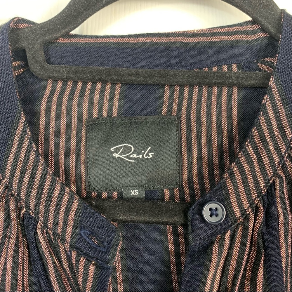 Rails Edith Blouse in Midas Stripe Metallic Size XS - Picture 7 of 8